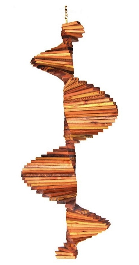 Spiral redwood wind Spinner 18 inch